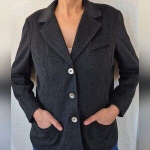 Vtg. Eddie Bauer Wool Angora Rabbit Hair blend Jacket